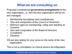 Proposed merger Poole Bournemouth and Christchurch Hospital Trusts Consultation - Slide 8