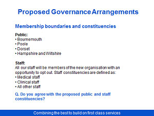 Proposed merger Poole Bournemouth and Christchurch Hospital Trusts Consultation - Slide 9