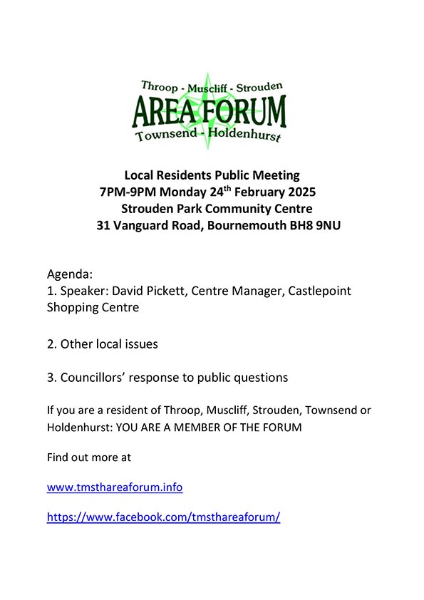 TMSTH Area Forum Agenda 24th February 2025