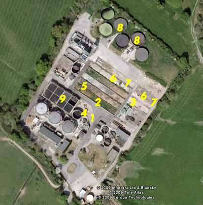Berry Hill Sewage Works Map - Bournemouth, Dorset