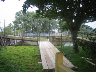 Temporary Bridge over Weir at Throop, Bournemouth 1